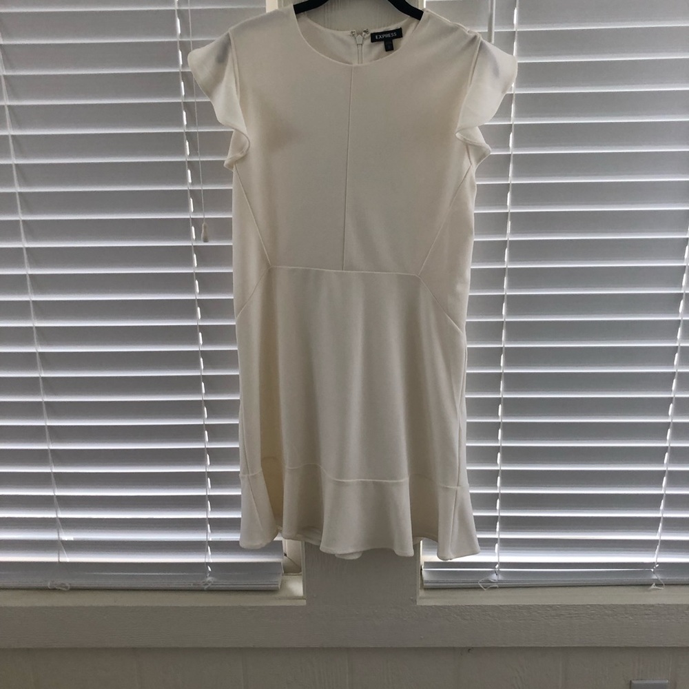 Off white cute ruffle dress